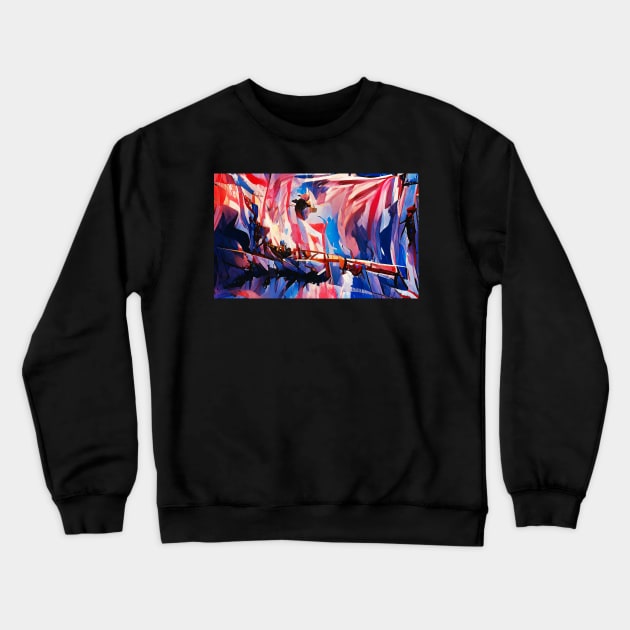 There's a flag pole rag and the wind won't stop Crewneck Sweatshirt by Bespired